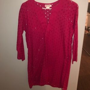 Bright pink cover up